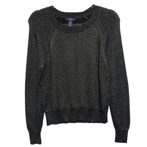 Gap Shimmer Thick Cotton Knit Marled Sweater